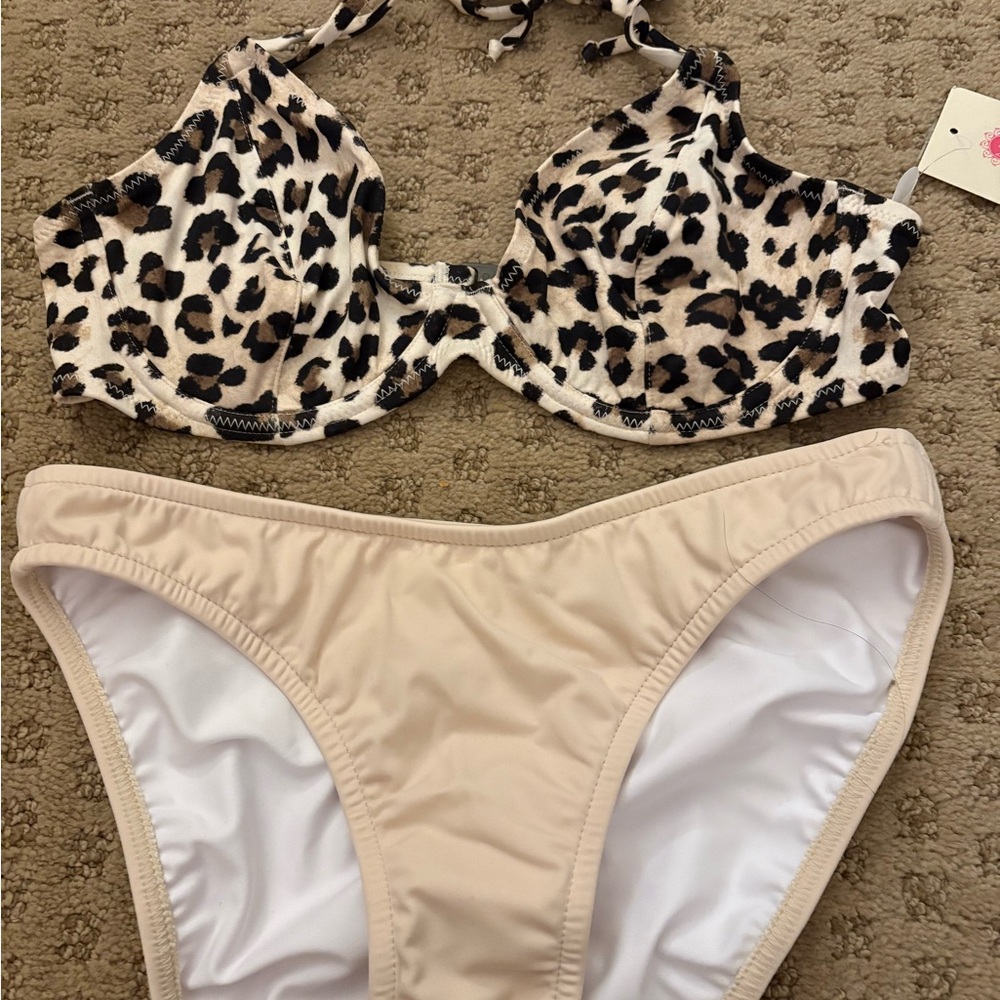 Leopard Print Bikini Set